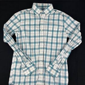 Old Navy Classic Shirt Button Down Shirt Mens Small Regular Fit Blue White Plaid